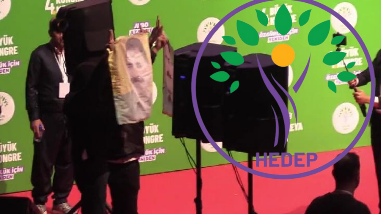 Yeşil Sol Parti kongresinde o posteri açan kişi tutuklandı