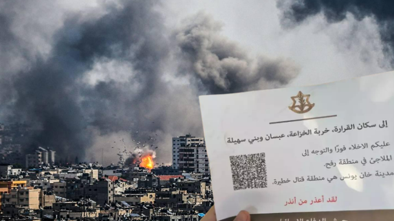 Gazze'ye tehdit gibi QR kodlu haritalar atıldı