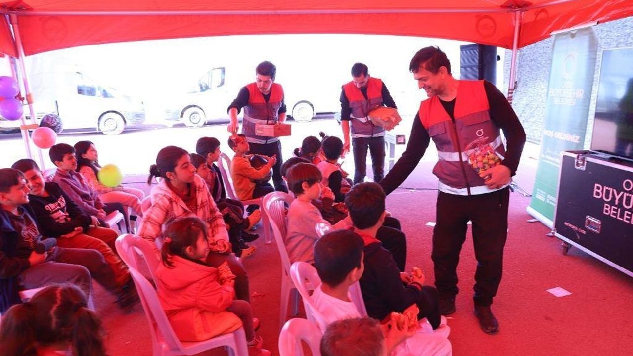 Ordu Büyükşehir Belediyesi depremzede çocuklar için aktivite alanları oluşturdu