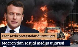 Fransa'da protestolar devam ediyor: Macron'dan sosyal medya uyarısı ve toplu taşıma seferlerinin iptali