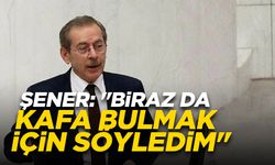 Şener: "Biraz da kafa bulmak için söyledim"