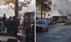 Arnavutköy'de İETT otobüsünden dumanlar yükseldi