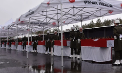 Şehit olan 9 askerimize Şırnak'ta tören
