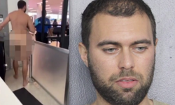Havalimanındaki çıplak adam polisi alarma geçirdi