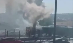 Esenyurt metrobüsünde yangın paniği
