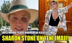 Sharon Stone Bodrum'da dayak yemiş gibi oldu!