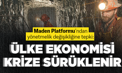 Maden Platformu'ndan yönetmelik değişikliğine tepki: Ülke ekonomisi yıkıma sürükleniyor