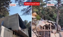 Vaniköy'deki kaçak villanın yıkımı tamamlandı