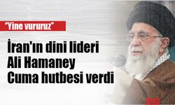 İran'ın dini lideri kürsüye tüfekle çıktı...Ali Hamaney Cuma hutbesi verdi...