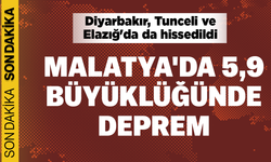 Malatya'da 5,9 büyüklüğünde deprem!