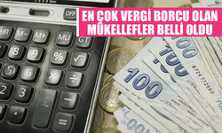 Vergi borcu ve cezası bulunan mükellefler açıklandı