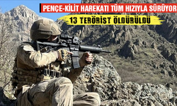 Pençe-Kilit Harekatı tüm hızıyla sürüyor: 13 terörist öldürüldü