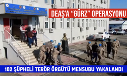 DEAŞ’a “Gürz” operasyonu: 182 şüpheli terör örgütü mensubu yakalandı