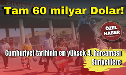 Cumhuriyet tarihinin en yüksek 4. harcaması Suriyelilere