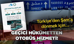 Suriye Geçici Hükümeti'nden Şam'a otobüs hizmeti