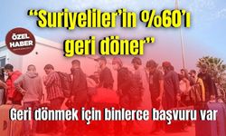 Geri dönmek için binlerce başvuru var: “Suriyeliler’in %60’ı geri döner”