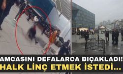 Herkesin ortasında amcasını defalarca bıçakladı, halk linç etmek istedi!