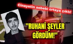 Cinayetin sebebi ortaya çıktı! "Ruhani şeyler gördüm!"