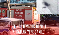 Talihsiz kadın elinde temizlik beziyle 7. kattan yere çakıldı!