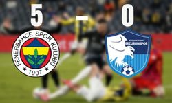 Fenerbahçe Erzurumspor'u 5-0 farkla mağlup etti