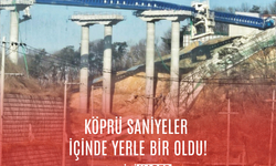 Köprü saniyeler içinde yerle bir oldu!