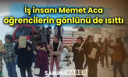 İş insanı Memet Aca, öğrencilerin gönlünü de ısıttı