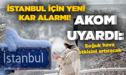 İstanbul için yeni kar alarmı! AKOM uyardı: Soğuk hava etkisini artıracak