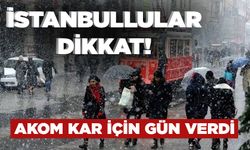 İstanbul’a kar uyarısı: Çarşamba ve Perşembe yoğun kar yağışı bekleniyor