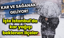 İşte İstanbul'da kar yağışı beklenen ilçeler