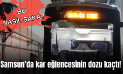 Samsun’da kar eğlencesinin dozu kaçtı! Tramvay “servis dışı” oldu