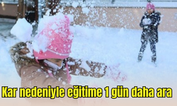 Kar nedeniyle eğitime 1 gün daha ara verildi