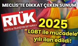 Meclis'te dikkat çeken sunum! 2025, LGBT ile mücadele yılı ilan edildi