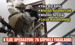 Siber suç ve suçlulara yönelik operasyonlarda 76 şüpheli yakalandı