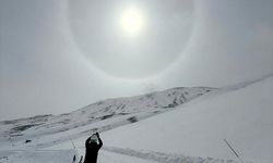 Erciyes'te görüntülendi! Sanat eseri gibi doğa olayı 'halo'...