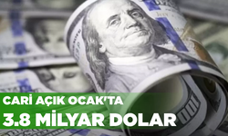 Cari açık Ocak'ta 3.8 milyar dolar