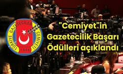 "Cemiyet"in Gazetecilik Başarı Ödülleri açıklandı