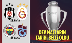 Süper Lig'de dev maçların tarihi belli oldu