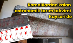 Romalılardan kalan  astronomik tarım takvimi Kayseri'de