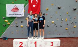 Aydın'da Spor Tırmanış Hız Türkiye Şampiyonası yapıldı