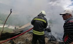 Erzincan'da odunlukta çıkan yangın hasara neden oldu