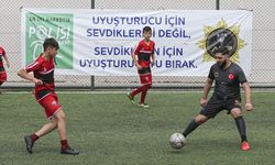 Uyuşturucunun zararlarına futbol maçıyla dikkati çektiler