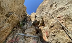 "Via Ferrata" parkuru adrenalin tutkunlarının rotası oldu