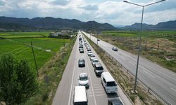 Samsun-Ankara kara yolunda Kurban Bayramı tatili yoğunluğu