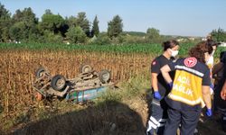 Edirne'de tarım aracının devrildiği kazada 4 kişi yaralandı