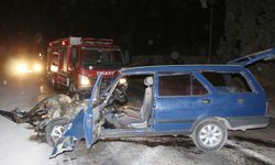 Manisa'da park halindeki tıra çarpan otomobilin sürücüsü yaralandı