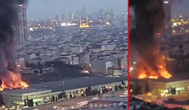 İstanbul'da yangın! Alevler diğer ilçelerden görüldü