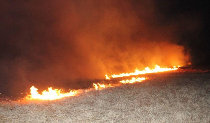 Amasya'da mera yangını