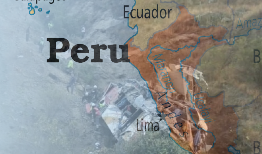 Peru'da otobüs uçurumdan aşağı yuvarlandı