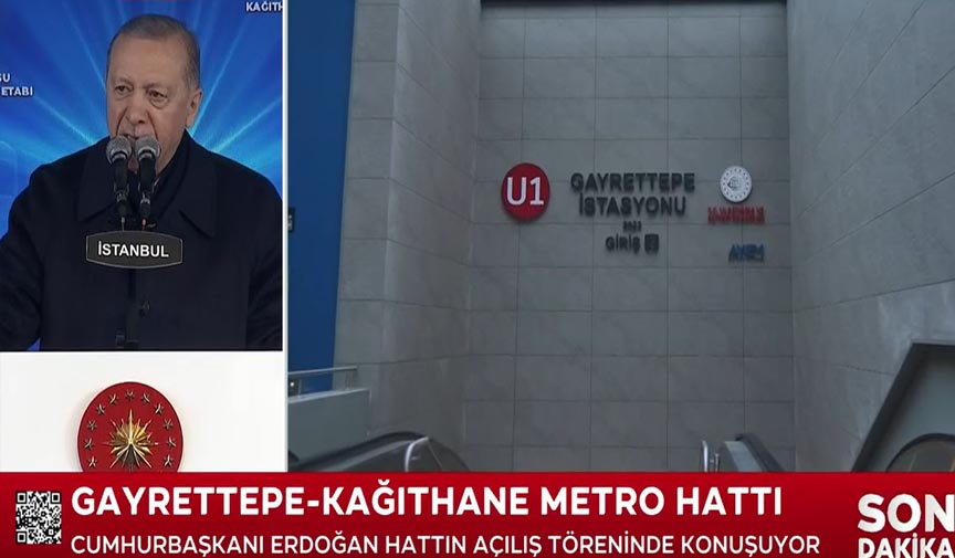 Cumhurbaşkanı Erdoğan Gayrettepe Havalimanı Metro Açılışında Konuşuyor