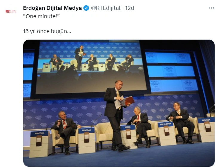 Erdoğan Davos'ta 'one minute2 demişti